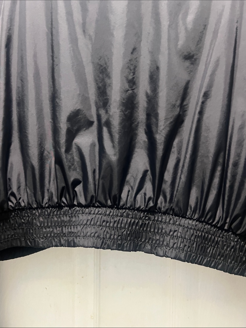 LF Black Cropped Bomber Jacket with White Logo Trim - Picture 8 of 10